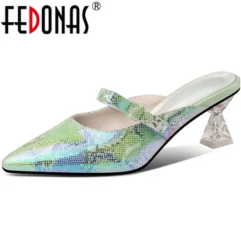 FEDONAS Newest Slingbacks Mixed Colors Women Mules Genuine Leather Strange Heels Pumps 2020 Spring Summer Night Club Shoes Woman
FEDONAS Newest Slingbacks Mixed Colors Women Mules Genuine Leather Strange Heels Pumps 2020 Spring Summer Night Club Shoes Woman