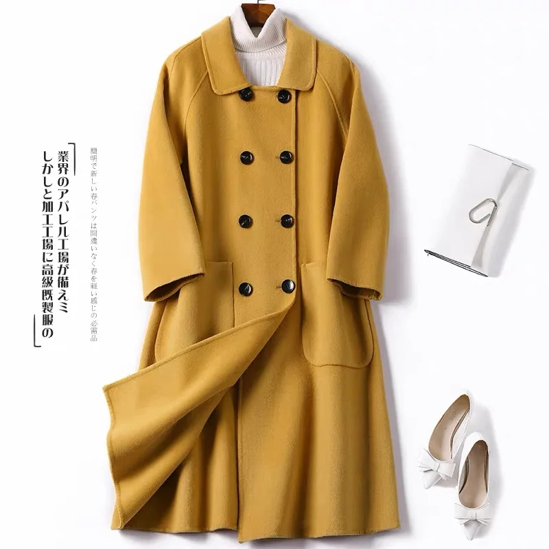 Long Wool coat women plus size double-breasted england style Female overcoat winter 2019 new arrival
Long Wool coat women plus size double-breasted england style Female overcoat winter 2019 new arrival