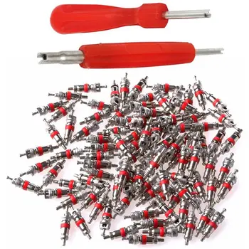 Tire Repair Tool Set - 2 in 1 Set Dual Single Head Valve Core Remover and 100 Pieces Car Truck Replacement Tire Tyre Valve Stem
Tire Repair Tool Set - 2 in 1 Set Dual Single Head Valve Core Remover and 100 Pieces Car Truck Replacement Tire Tyre Valve Stem