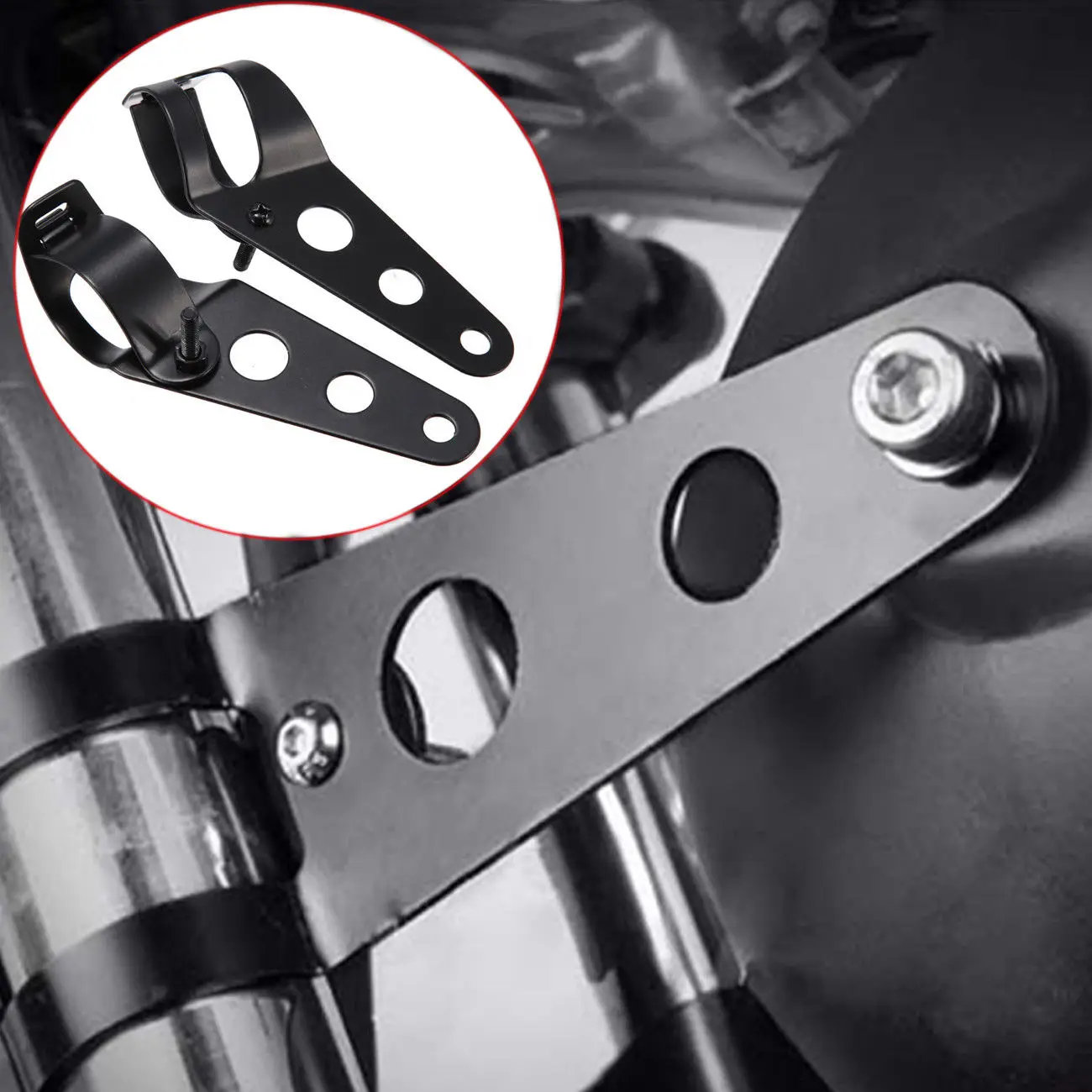 Samger 34mm-46mm Motorcycle Motorbike Headlight Mounting Bracket Fork Ear Chopper Headlamp Holder Adjust Motor Fork Mount Black
Samger 34mm-46mm Motorcycle Motorbike Headlight Mounting Bracket Fork Ear Chopper Headlamp Holder Adjust Motor Fork Mount Black