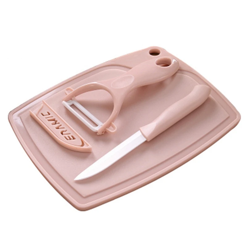 Environmentally Pu Ceramic Knife Set With Fruit/Vegetable Peeler Cutting Board Plastic Chopping Blocks Pink
Environmentally Pu Ceramic Knife Set With Fruit/Vegetable Peeler Cutting Board Plastic Chopping Blocks Pink