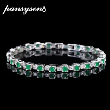 PANSYSEN 100% Real 925 Sterling Silver Emerald Gemstone Silver Bracelets for Women Luxury Chain Charm Bracelet Fine Jewely Gift
PANSYSEN 100% Real 925 Sterling Silver Emerald Gemstone Silver Bracelets for Women Luxury Chain Charm Bracelet Fine Jewely Gift