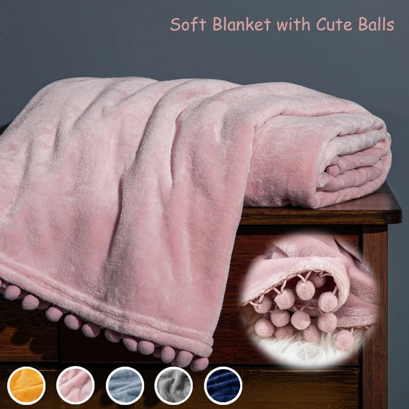 Pink Soft Blankets with Balls Sofa Bad Travel Throw Blanket Resting Blanket Warm Thread Flannel Blanket Nordic Towel Bed 130x150
Pink Soft Blankets with Balls Sofa Bad Travel Throw Blanket Resting Blanket Warm Thread Flannel Blanket Nordic Towel Bed 130x150