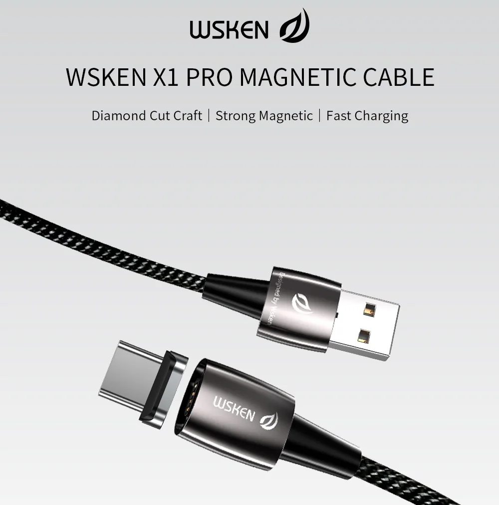 WSKEN X1 Pro Magnetic USB Charging Cable For Android Type C Cable Fast Charging Samsung
WSKEN X1 Pro Magnetic USB Charging Cable For Android Type C Cable Fast Charging Samsung