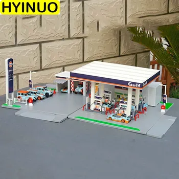 1:64 Scale alloy car model ABS plastic Gulf petrol station scene facility simulation model toy gift accessories set station Show 
1:64 Scale alloy car model ABS plastic Gulf petrol station scene facility simulation model toy gift accessories set station Show