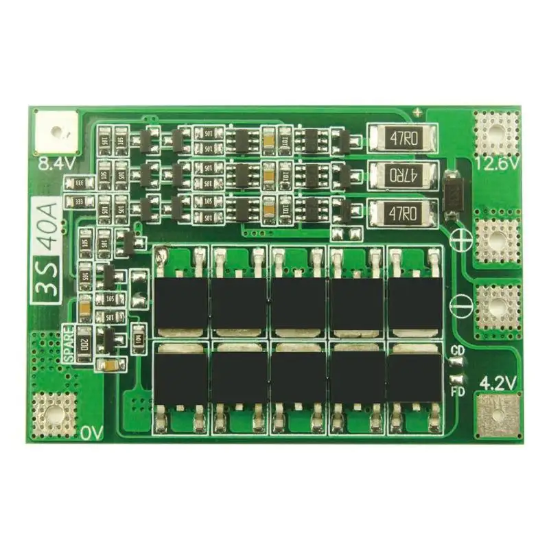 VAKIND 3S 40A Lithium Battery 18650 Charger Protection Board PCB BMS Protecting Module Lithium Battery with a Voltage of 4.2V
VAKIND 3S 40A Lithium Battery 18650 Charger Protection Board PCB BMS Protecting Module Lithium Battery with a Voltage of 4.2V