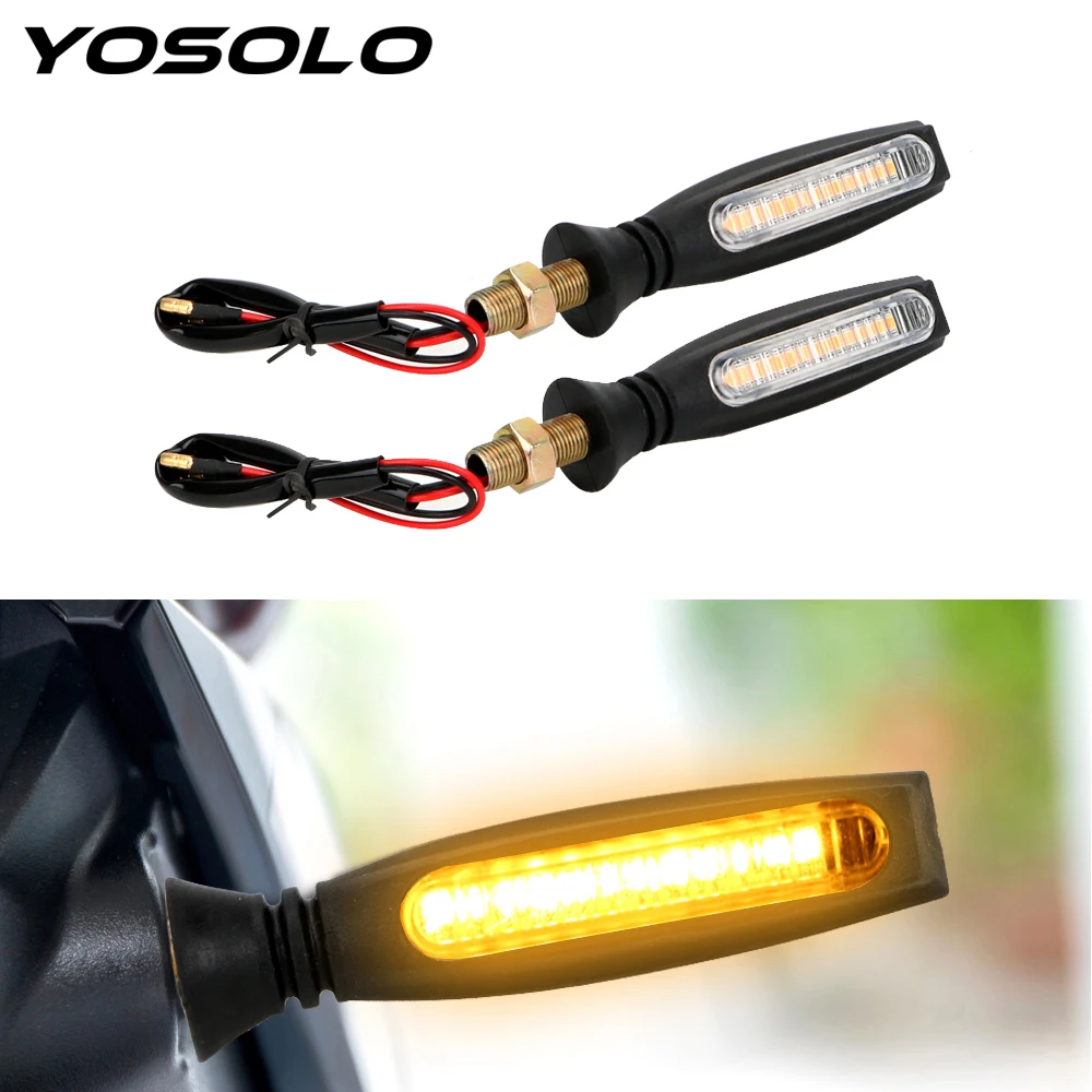 YOSOLO 1 Pair Flowing Water Motorcycle Turn Signal Lights Motorbike Indicator Blinker Moto Tail Brake Lights
YOSOLO 1 Pair Flowing Water Motorcycle Turn Signal Lights Motorbike Indicator Blinker Moto Tail Brake Lights