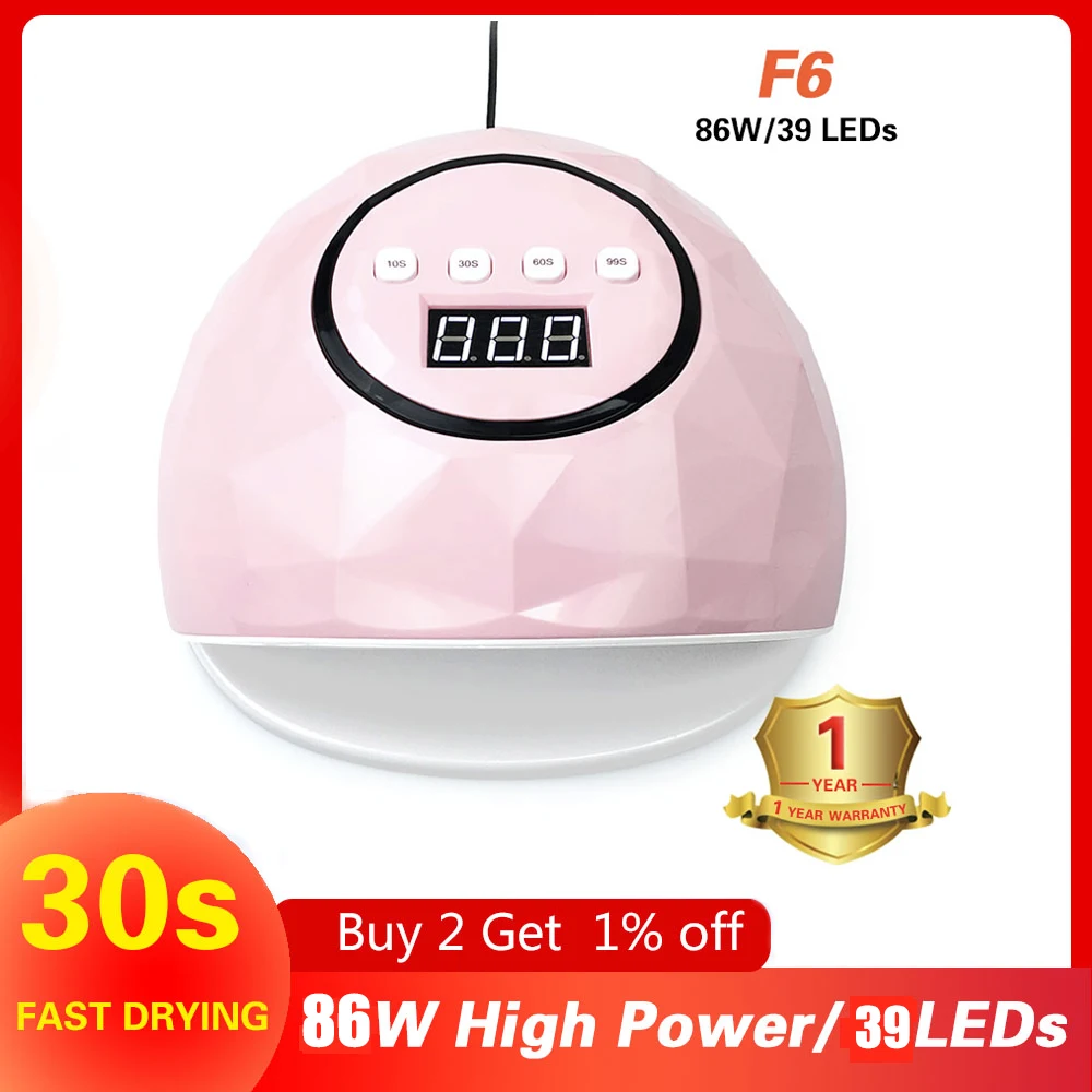 New F6 86W Nail UV Lamp LED Gel Lamp Quick Drying Smart Sensor Sun Light Nail Art Gel Dryer Useful For The Home Nail art course
New F6 86W Nail UV Lamp LED Gel Lamp Quick Drying Smart Sensor Sun Light Nail Art Gel Dryer Useful For The Home Nail art course