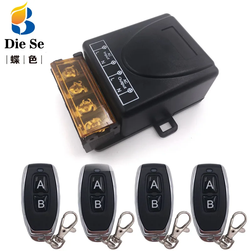 433MHz Universal Remote Control AC 110V 220V 30A 1CH rf Relay Receiver and Transmitter for Universal Garage and Door Control
433MHz Universal Remote Control AC 110V 220V 30A 1CH rf Relay Receiver and Transmitter for Universal Garage and Door Control