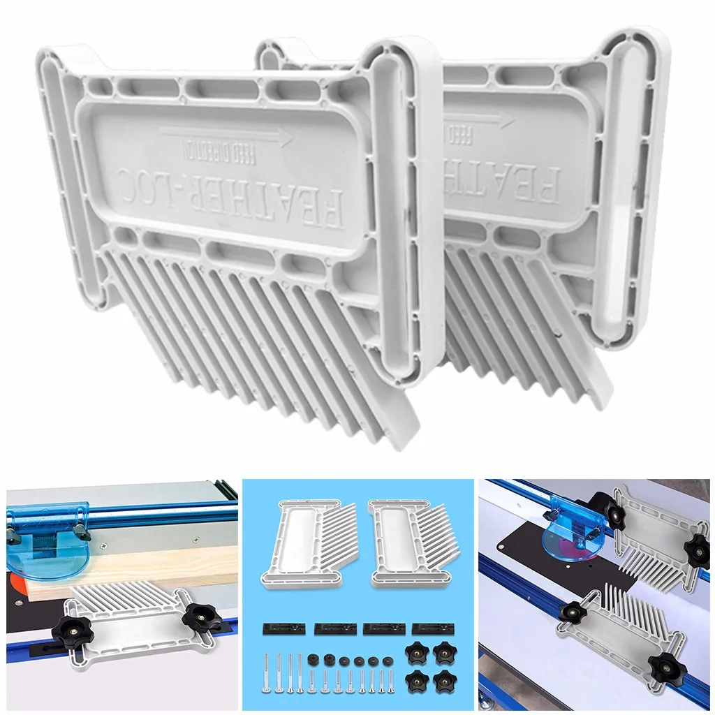Featherboards Multi-purpose Woodworking Double Feather Boards Engraving Tools Set Miter Gauge Slot Woodworking Engraving Tools
