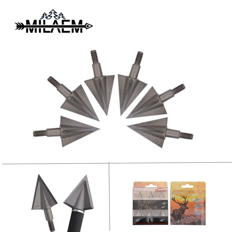 6pcs/12pcs Archery Arrowhead 3Blade Broadheads 100GN Stainless Steel Filed Points Outdoor Hunting And Shooting Arrow Accessories
6pcs/12pcs Archery Arrowhead 3Blade Broadheads 100GN Stainless Steel Filed Points Outdoor Hunting And Shooting Arrow Accessories