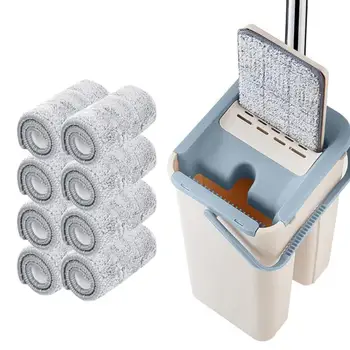 1/8pcs Practical Household Magic Automatic Spin Cleaning Mops with Bucket Hand-free Wringing Flat Squeeze Microfiber Mop
1/8pcs Practical Household Magic Automatic Spin Cleaning Mops with Bucket Hand-free Wringing Flat Squeeze Microfiber Mop