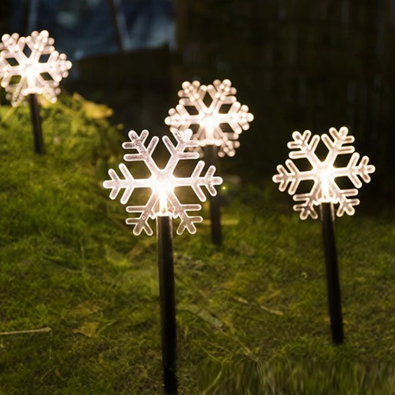 LED String Light Lawn Garden Christmas Star Snowflake Tree Decoration Insert Waterproof Battery Box | Освещение