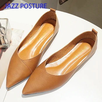 2020 Spring black soft PU leather shoes women larger sizes 40 ballet flats pointed toe shallow mouth slip-on ladies loafer z459 
2020 Spring black soft PU leather shoes women larger sizes 40 ballet flats pointed toe shallow mouth slip-on ladies loafer z459