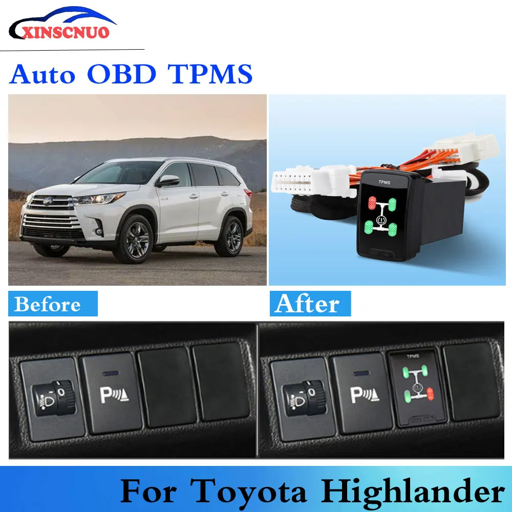 Car OBD TPMS Tire pressure monitoring system For Toyota Highlander 2009-2017 auto security alarm system car modification
Car OBD TPMS Tire pressure monitoring system For Toyota Highlander 2009-2017 auto security alarm system car modification