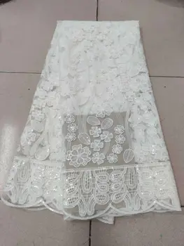 2020 high quality French Nigerian sequins net lace,African tulle mesh sequence lace fabric for party dress 5yards/lot white
2020 high quality French Nigerian sequins net lace,African tulle mesh sequence lace fabric for party dress 5yards/lot white