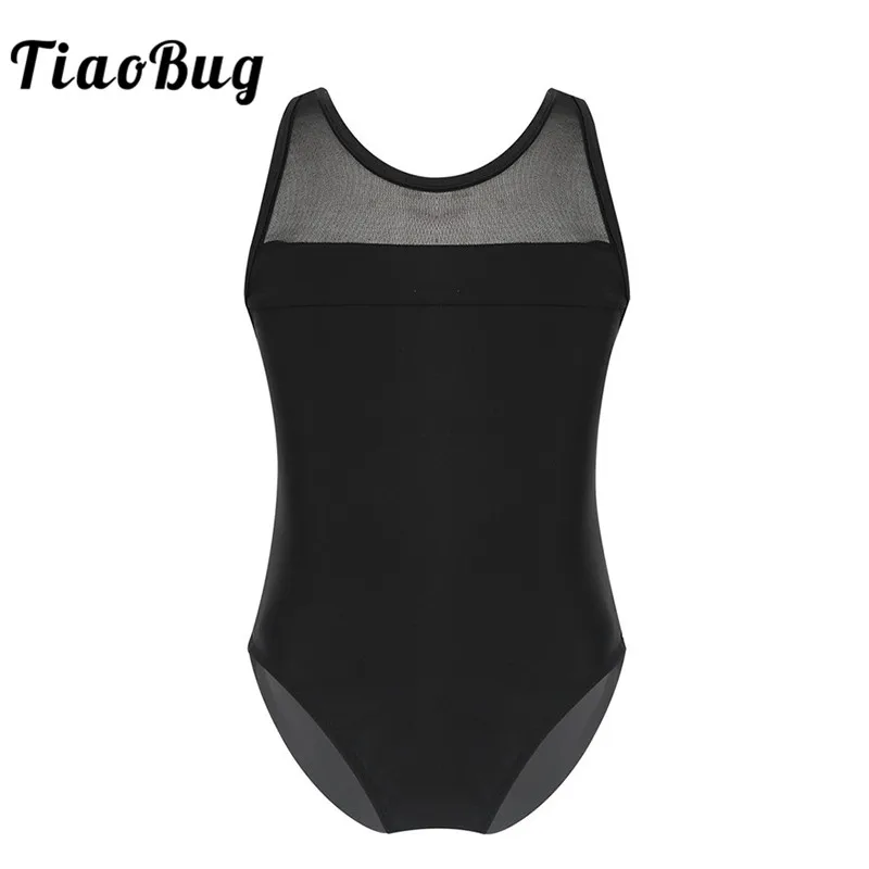 TiaoBug Black/Red/Navy Blue Sleeveless Mesh Splice Cutouts Back Child Gymnastics Leotards for Girls Ballet Dress Kids Dance Wear
TiaoBug Black/Red/Navy Blue Sleeveless Mesh Splice Cutouts Back Child Gymnastics Leotards for Girls Ballet Dress Kids Dance Wear