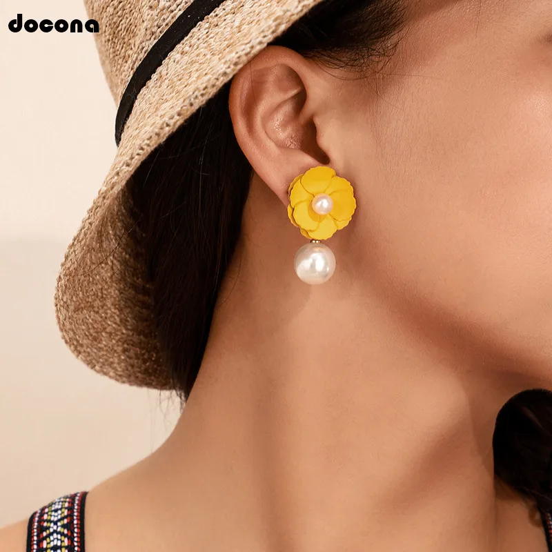 Docona Elegant Pearl Colorful Flower Drop Dangle Earrings for Women Girl Small Sun Floral Pendant Earring Party Jewelry 8414
Docona Elegant Pearl Colorful Flower Drop Dangle Earrings for Women Girl Small Sun Floral Pendant Earring Party Jewelry 8414