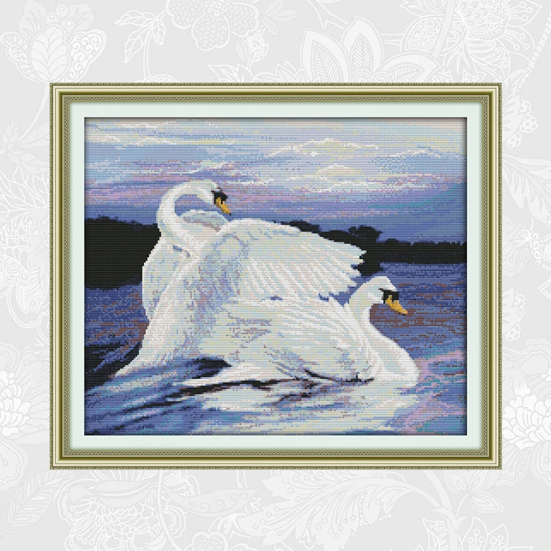 Cross-stitch Patterns two swans 14ct Count cloth 11ct Aida Canvas DIY Handmade Embroidery Needlework Home Decoration
Cross-stitch Patterns two swans 14ct Count cloth 11ct Aida Canvas DIY Handmade Embroidery Needlework Home Decoration