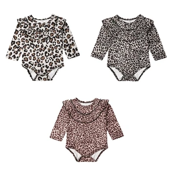 Newborn Infant Baby Girl Ruffles Leopard Bodysuit Long Sleeve Body Suits Overalls Long sleeve Cute Outfits 0-24M 
Newborn Infant Baby Girl Ruffles Leopard Bodysuit Long Sleeve Body Suits Overalls Long sleeve Cute Outfits 0-24M