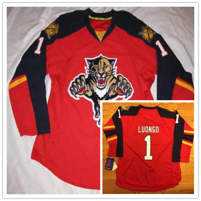 

#1 Roberto Luongo Florida Panthers MEN'S Hockey Jersey Embroidery Stitched Customize any number and name