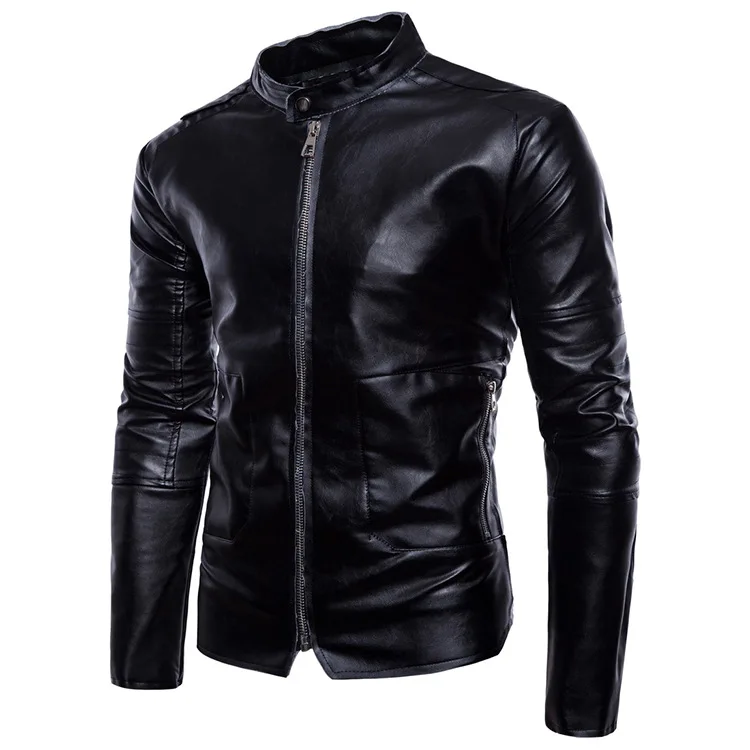 2018 Spring New Style Europe And America MEN'S Leather Coat Large Size Coat Leather Jacket B023
2018 Spring New Style Europe And America MEN'S Leather Coat Large Size Coat Leather Jacket B023