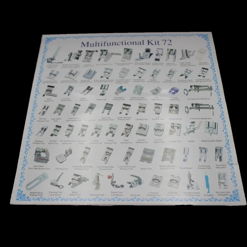 72 Sewing Machine Presser Foot Press Feet For Brother Singer Sew Kit Braiding Blind Stitch Over Lock Zipper Ruler
72 Sewing Machine Presser Foot Press Feet For Brother Singer Sew Kit Braiding Blind Stitch Over Lock Zipper Ruler