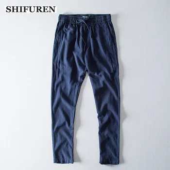 SHIFUREN Breathable Cotton Linen Pants Men Ankle-Length Drawstring Elastic Waistband Male Causal Trousers Size M-XXXL
SHIFUREN Breathable Cotton Linen Pants Men Ankle-Length Drawstring Elastic Waistband Male Causal Trousers Size M-XXXL