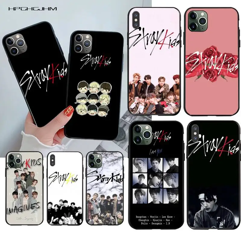 Чехол для телефона felix stray kids hyunjin woojin черный чехол iPhone 11 pro XS MAX 8 7 6 6S Plus X 5S SE 2020 XR |
