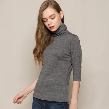 Pure Wool High Collar Base Shirt Women's Half-sleeve Shirt Woollen Sweater Slim Fit Half-sleeve Shirt Base Sweater New Sweater
Pure Wool High Collar Base Shirt Women's Half-sleeve Shirt Woollen Sweater Slim Fit Half-sleeve Shirt Base Sweater New Sweater