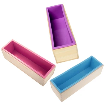 3 Pieces of Rectangular Silicone Soap Mold with Wooden Box, DIY Toast Bread Soap Mold, 900Ml / 1200Ml
3 Pieces of Rectangular Silicone Soap Mold with Wooden Box, DIY Toast Bread Soap Mold, 900Ml / 1200Ml