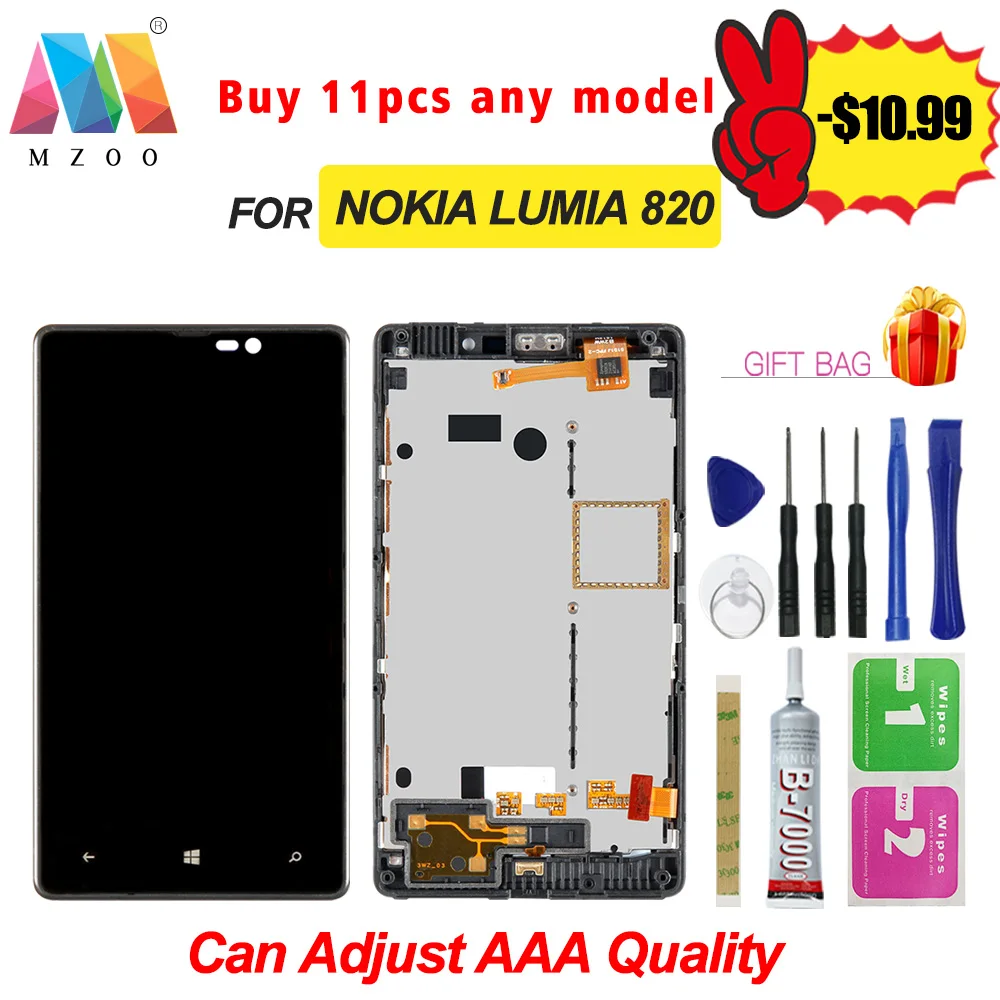 100% тест ЖК дисплей для Nokia Lumia 820 RM 824 825 826 Сенсорный экран планшета Запчасти авто с