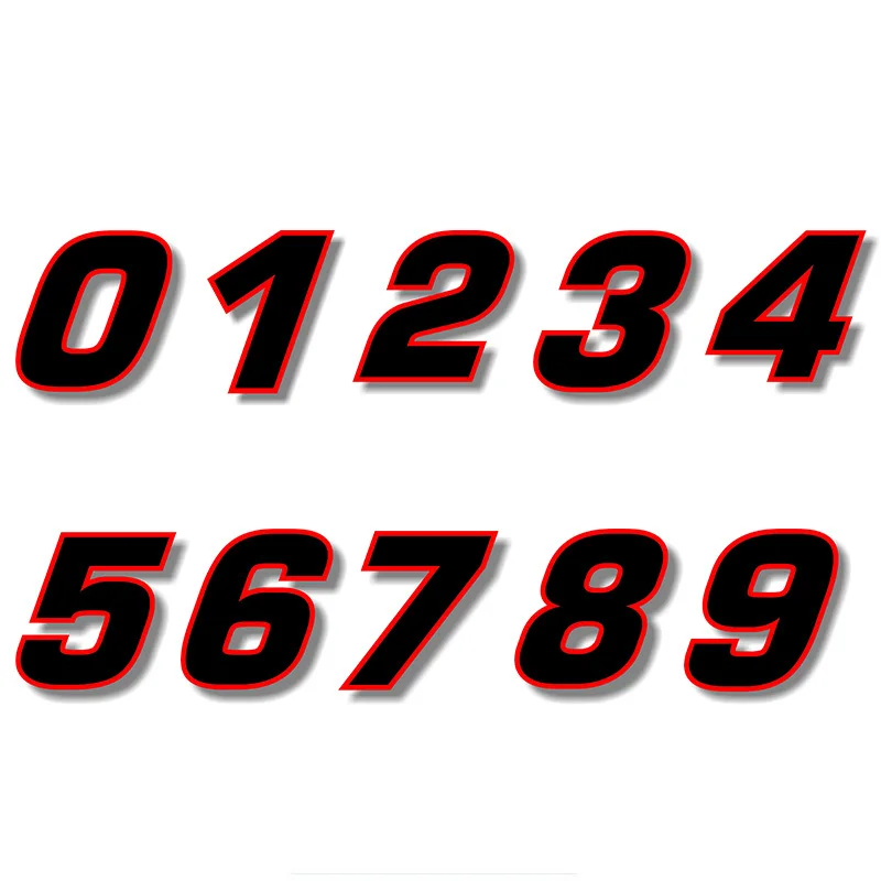 Vinyl Car Sticker Decal Black (Red Outline) Quare Font Race Number Racing Number Sticker for Car Motor Bike Accessories
Vinyl Car Sticker Decal Black (Red Outline) Quare Font Race Number Racing Number Sticker for Car Motor Bike Accessories
