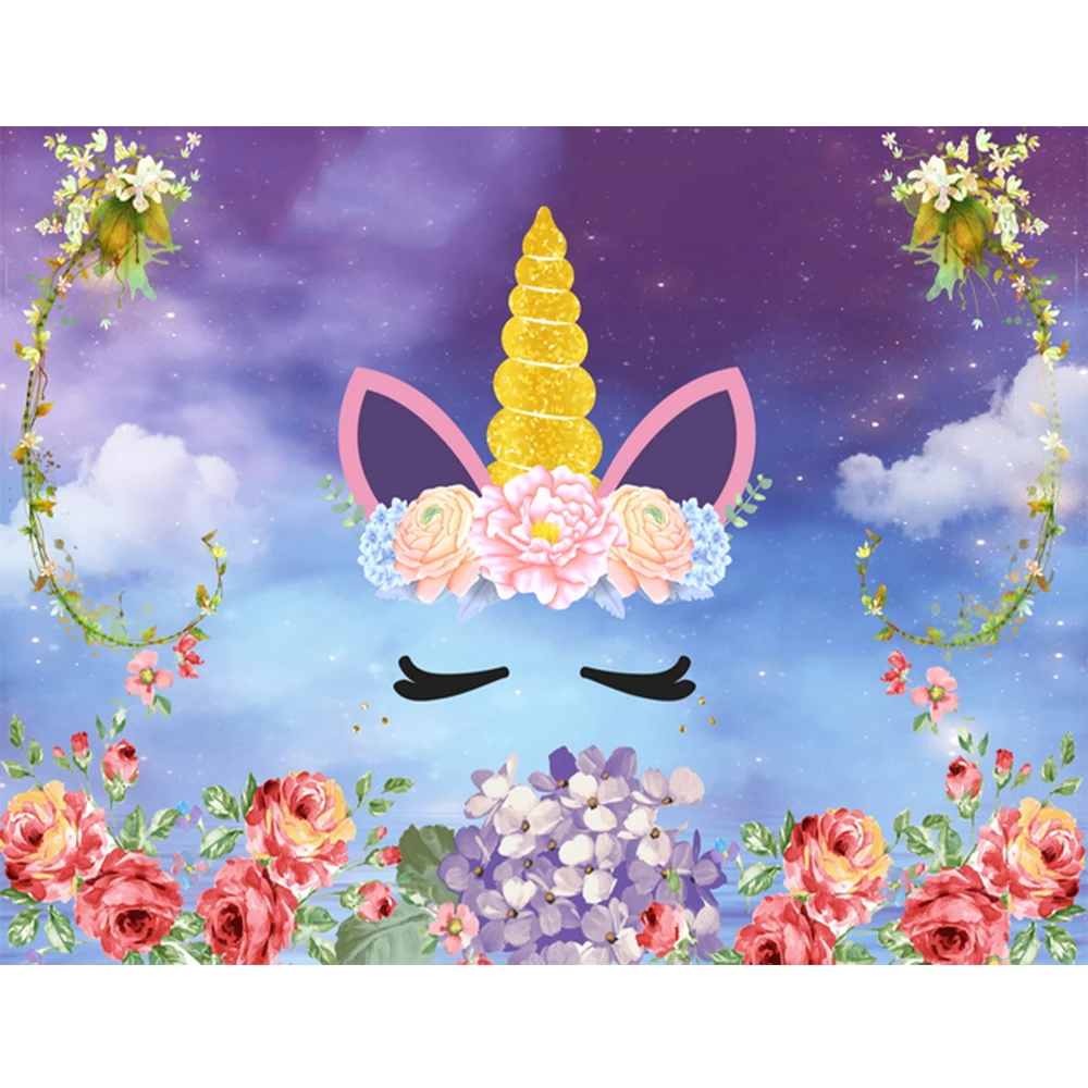 Rainbow Unicorn Flower Photography Backdrops Customized Birthday Party Banner Baby Shower Child Vinyl Photocall Photo Background
Rainbow Unicorn Flower Photography Backdrops Customized Birthday Party Banner Baby Shower Child Vinyl Photocall Photo Background