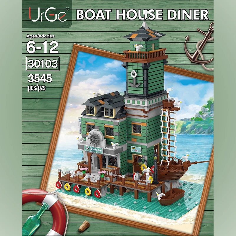MOC City Street Series The Old Fishing Store Houseboat Diner Model Kit Building Blocks Toys For Kids Captain Wharf Bricks Gifts
MOC City Street Series The Old Fishing Store Houseboat Diner Model Kit Building Blocks Toys For Kids Captain Wharf Bricks Gifts
