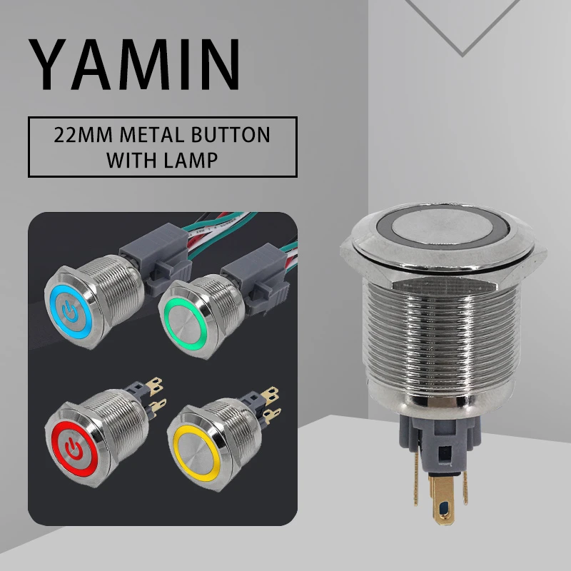 22mm Metal Push Button Switch Lamp Latching Lock Momentary Reset Power Supply Waterproof 3/6 Pins Stainless Steel 3-6V
22mm Metal Push Button Switch Lamp Latching Lock Momentary Reset Power Supply Waterproof 3/6 Pins Stainless Steel 3-6V