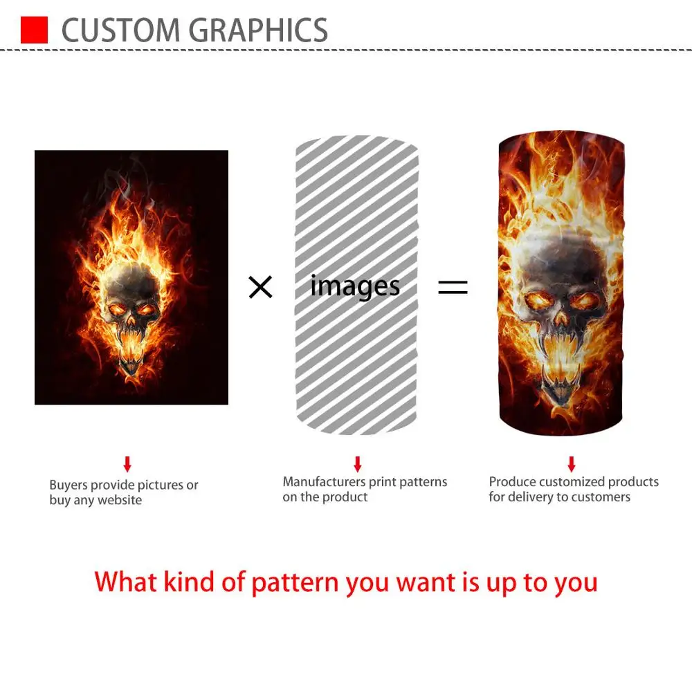 Customize your own pattern Bandana Scarf Motorcycle Dustproof Multifunctional Seamless Tubular Hip-hop Headband Neck Gaite
Customize your own pattern Bandana Scarf Motorcycle Dustproof Multifunctional Seamless Tubular Hip-hop Headband Neck Gaite