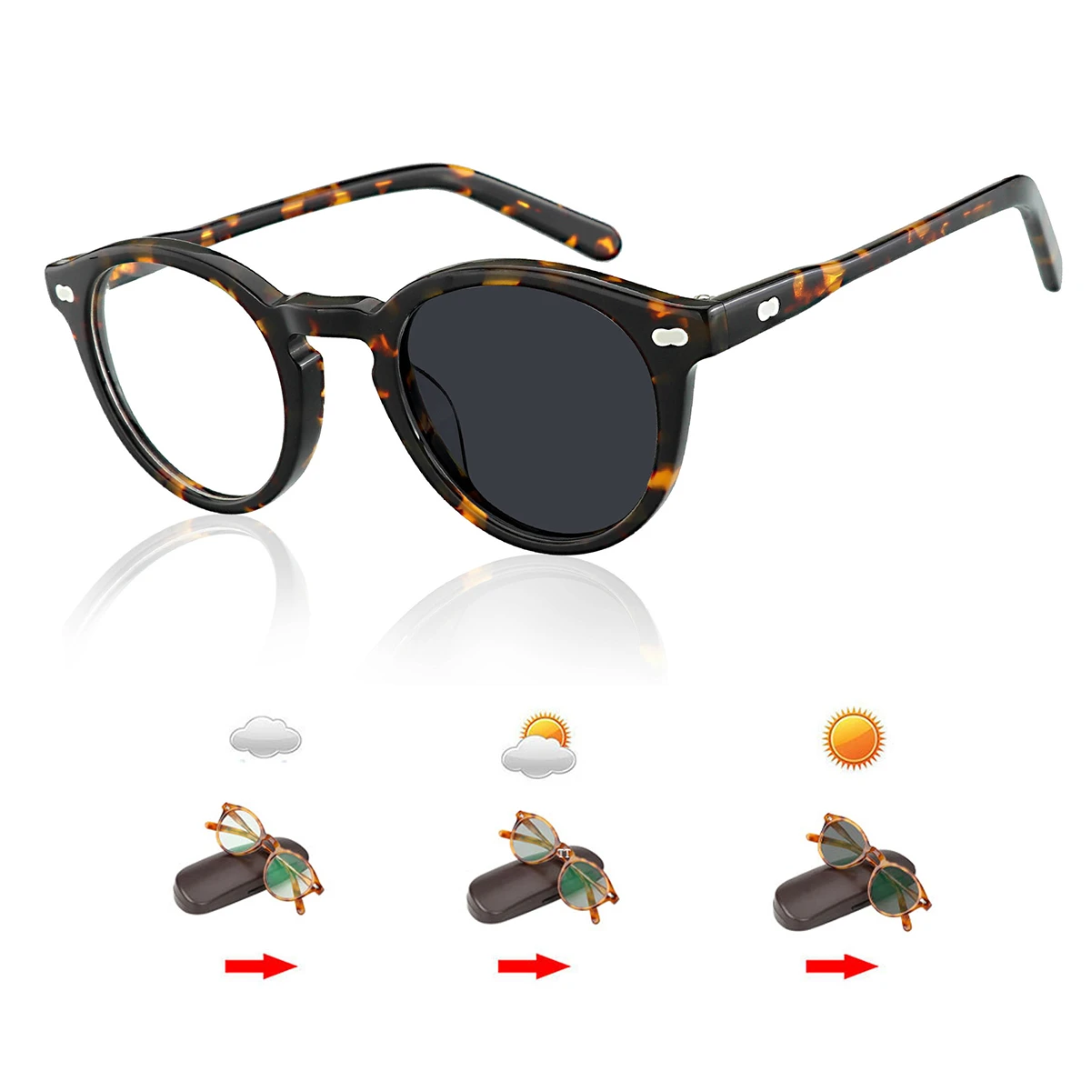 Photochromic Reading Glasses Transition Progressive High Quality Acetate Frame Discoloration Presbyopic Lens Outdoors Sunshade
Photochromic Reading Glasses Transition Progressive High Quality Acetate Frame Discoloration Presbyopic Lens Outdoors Sunshade