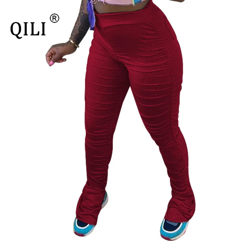 QILI Womens Pleated Trousers Elastic Waist Split Long Pants Spring Autumn Lady Flare Pants Plus Size Pants
QILI Womens Pleated Trousers Elastic Waist Split Long Pants Spring Autumn Lady Flare Pants Plus Size Pants