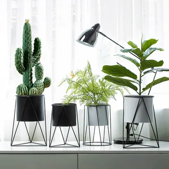Plant Pot Nordic Creative Indoor Balcony Table Flower Pot Decoration Home Decoration Wrought Iron Flower Stand Metal pot
Plant Pot Nordic Creative Indoor Balcony Table Flower Pot Decoration Home Decoration Wrought Iron Flower Stand Metal pot