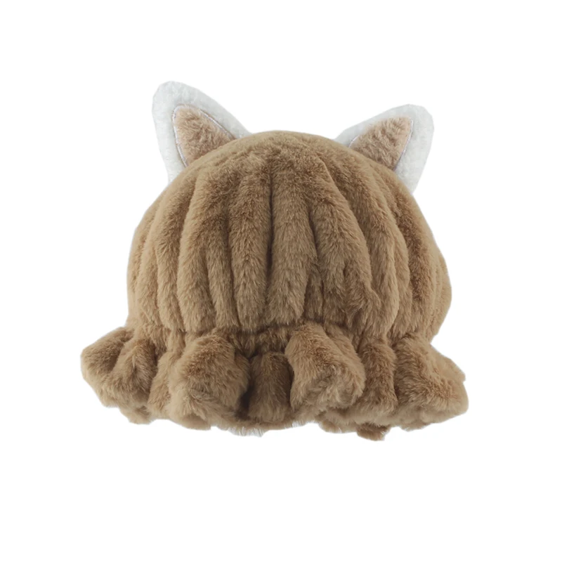 2021 New Fashion Cute Fox Ears Bonnet Winter Faux Fur Bucket Hat Streetwear Casual Warm Cap Bonnets
2021 New Fashion Cute Fox Ears Bonnet Winter Faux Fur Bucket Hat Streetwear Casual Warm Cap Bonnets