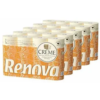 Renova Luxury Cream – Rotolo di carta igienica a 4 veli (60 rotoli)
Renova Luxury Cream – Rotolo di carta igienica a 4 veli (60 rotoli)