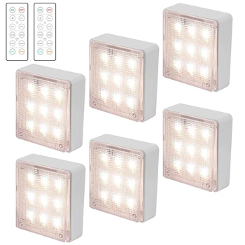 Cabinet Lights 6PCs Wireless Square LED Puck Lights Dimmable Closet Lights Brightness Adjustable 4 Installation Methods 
Cabinet Lights 6PCs Wireless Square LED Puck Lights Dimmable Closet Lights Brightness Adjustable 4 Installation Methods