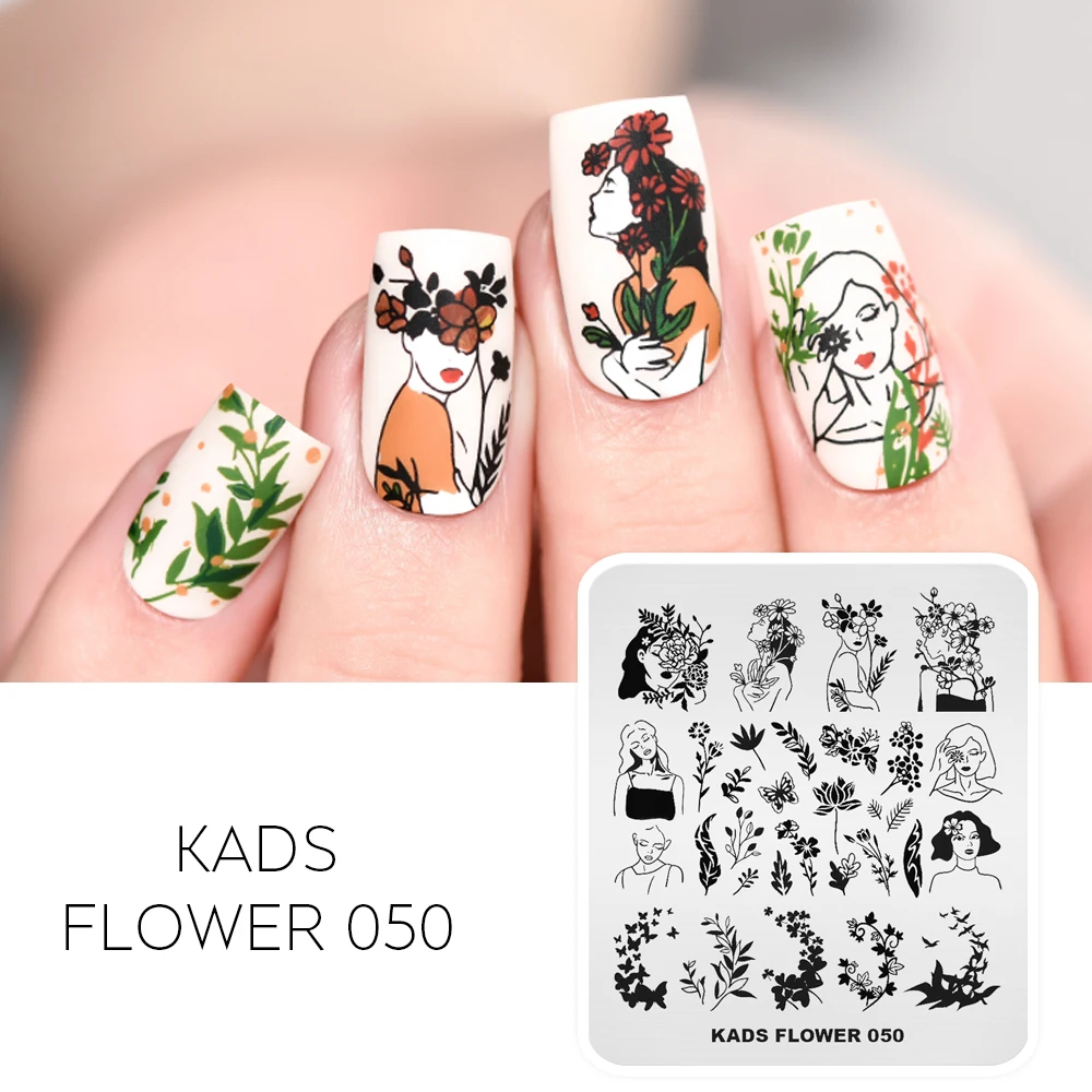 KADS Nail Stamp Plate Short-haired Girls Wildflowers Design Nail Art Stamping Template Nail Art Stencil Nails Printing Tools
KADS Nail Stamp Plate Short-haired Girls Wildflowers Design Nail Art Stamping Template Nail Art Stencil Nails Printing Tools