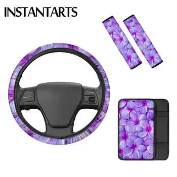 INSTANTARTS Colorful Frangipani Print Washable Steering Wheel Protection Fit Most Vehicle Seat Belt Cover Soft Car Console Cover
INSTANTARTS Colorful Frangipani Print Washable Steering Wheel Protection Fit Most Vehicle Seat Belt Cover Soft Car Console Cover