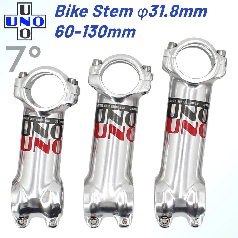 UNO MTB Bicycle Stem Ultralight Silver Road Mountain Bike Stem 7 Degrees 60-130mm Stem Aluminum Bicycle King Kalloy Bike Parts
UNO MTB Bicycle Stem Ultralight Silver Road Mountain Bike Stem 7 Degrees 60-130mm Stem Aluminum Bicycle King Kalloy Bike Parts