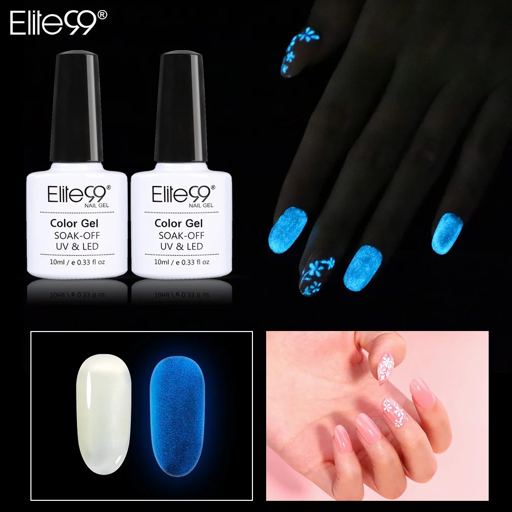 Elite99 10ml Changeable Night Glow UV Gel Polish Fit For Pure Series Base Varnish Soak Off Permanent Hybrid Nail Lacquer | Красота и