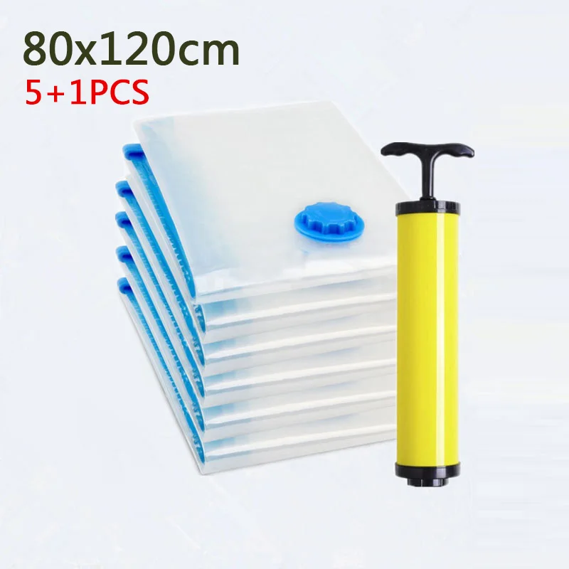 5Pcs Double Zipper Vacuum Bags Clothes Storage Compressed Travel Organizers +1 Hand Pump Tool
5Pcs Double Zipper Vacuum Bags Clothes Storage Compressed Travel Organizers +1 Hand Pump Tool