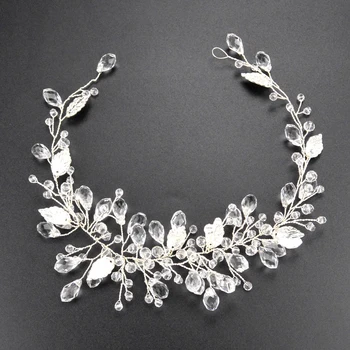 New Silver Leaf Design Bride Hair Band Wedding Headdress Rhinestone Hair Band Handmade Crystal Girl Hair Accessories 
New Silver Leaf Design Bride Hair Band Wedding Headdress Rhinestone Hair Band Handmade Crystal Girl Hair Accessories