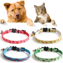 

Safety Breakaway Dog Cat collars with Bell Pineapple Cherry and Avocado Pattern Dogs Necklace Adjustable Kitten Collars for Pets